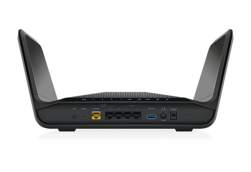 Nighthawk® AX8 Tri-Band WiFi 6 Router is powered by the industry’s latest WiFi 6 (802.11ax) standard with 4 times increased data capacities in a dense environment to handle up to 40 devices in your growing home network. Blazingfast combined WiFi speeds up to 6.6Gbps and AX optimized 1.5GHz quad-core processor powers smart home automation, ultrasmooth 4K UHD streaming, online gaming, and more. With NETGEAR Armor™, you get complete cyber threat protection built into your router for an unlimited number of devices connected to your network, including IoT devices, tablets, computers, and smartphones. Experience the ease of managing your kids` time online across their connected devices and promote healthy habits anywhere they go with NETGEAR Smart Parental Controls™.