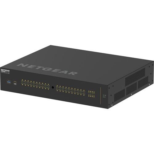 8NE10341888 | NETGEAR M4250-40G8XF-POE++ MANAGED SWITCH (p/n GSM4248UX-100EUS). Switching engineered for 1G AV over IP with rear-facing ports ensuring a clean integration in AV racks. Pre-configured for out of the box functionality!