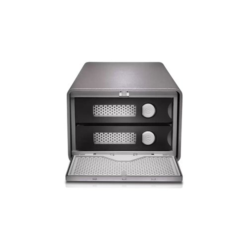 The SanDisk Professional G-RAID 2 is a high-performance, 2-bay enterprise class storage system featuring ultrareliable, 7200RPM Ultrastar® drives inside, Thunderbolt™ 3, USB-C™ (supports USB 3.1 Gen 2) and HDMI® connectivity for ultimate flexibility. This ultra-fast, high-capacity storage solution is designed for the most demanding applications while easily supporting multi-stream HD, 2K, 4K and HDR video workflows.