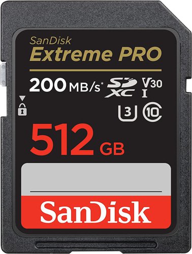 SanDisk Extreme PRO 512GB MicroSDXC UHS-I Class 10 Memory Card Flash Memory Cards 8SD10367828