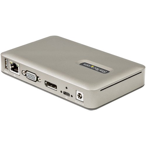 StarTech.com 4-PortUSB-C to DisplayPort 4K 30Hz or VGA Dock with 65W USB Power Delivery 8STDKM30CHDPDUE