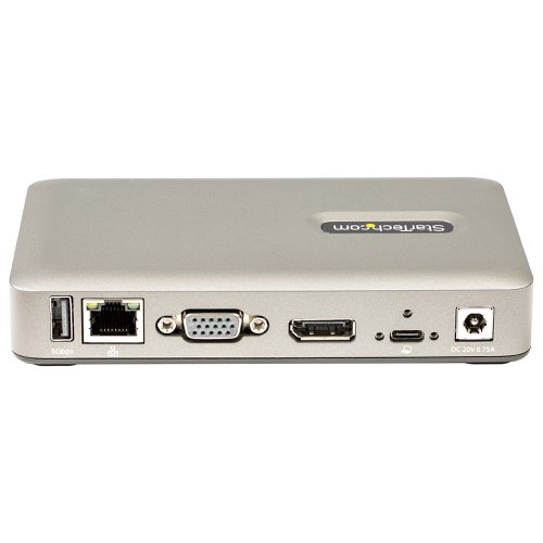 StarTech.com 4-PortUSB-C to DisplayPort 4K 30Hz or VGA Dock with 65W USB Power Delivery Docking Stations 8STDKM30CHDPDUE