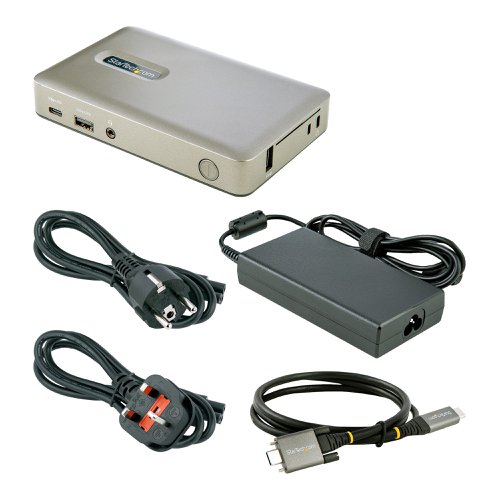 StarTech.com 4-PortUSB-C to DisplayPort 4K 30Hz or VGA Dock with 65W USB Power Delivery  8STDKM30CHDPDUE