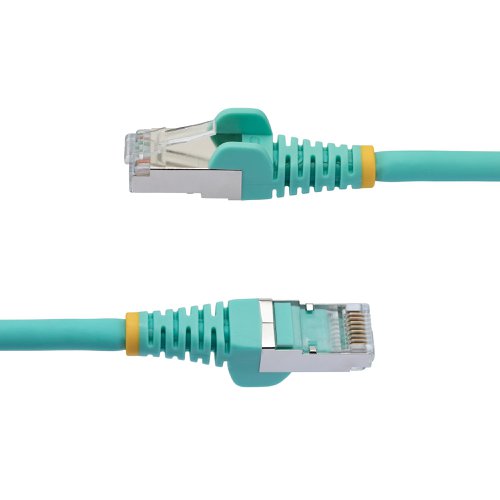 StarTech.com 7m CAT6a Snagless RJ45 Ethernet Aqua Cable with Strain Reliefs Network Cables 8STNLAQ7MCAT6A