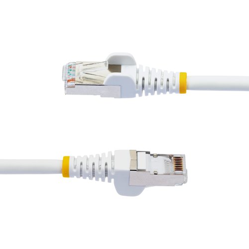 StarTech.com 7m CAT6a Snagless RJ45 Ethernet White Cable with Strain Reliefs Network Cables 8STNLWH7MCAT6A
