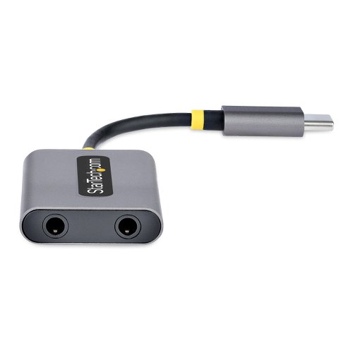 StarTech.com USB-C Headphone Splitter USB Type C Dual Mic Input USB C to 3.5mm Audio Adapter 8STUSBCAUDIOSPLIT
