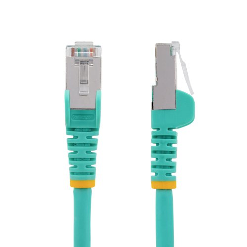 StarTech.com 7.5m CAT6a Snagless RJ45 Ethernet Aqua Cable with Strain Reliefs Network Cables 8STNLAQ750CAT6A