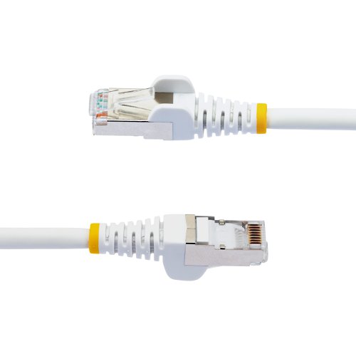 StarTech.com 7.5m CAT6a Snagless RJ45 Ethernet White Cable with Strain Reliefs Network Cables 8STNLWH750CAT6A