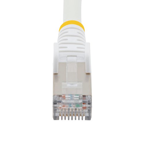 StarTech.com 50cm CAT6a Snagless RJ45 Ethernet White Cable with Strain Reliefs Network Cables 8STNLWH50CCAT6A