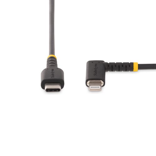 StarTech.com 1m USB C to Lightning Angled Black Cable