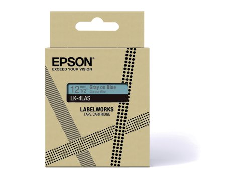 EPC53S672106 - Epson LK-4LAS Gray on Soft Blue Tape Cartridge 12mm - C53S672106