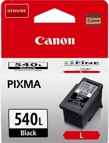 Canon PG540L Black Standard Capacity Ink Cartridge 11ml - 5224B001  CAPG540LEUR
