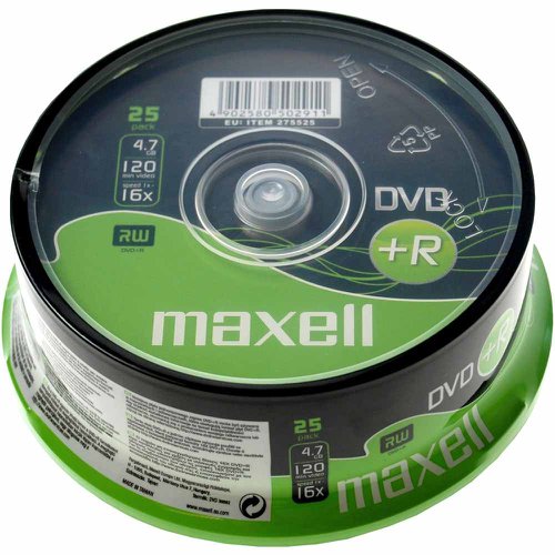 Maxell DVD+R 4.7GB X 25 Pack 275525