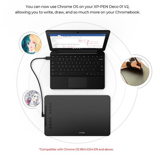XP-Pen Deco01 V2 GFX Drawing Tablet 10 X 6.25 Inch DECO01V2