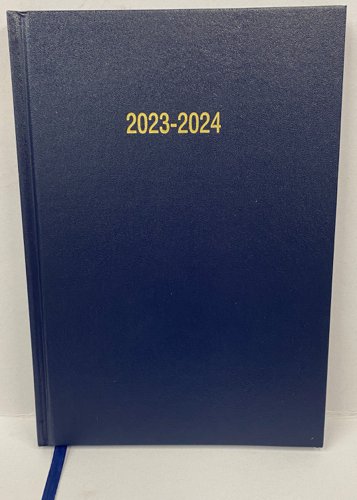 ValueX Academic A5 Week To View Diary 2023/2024 Blue A53 Blue