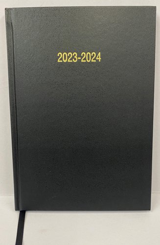 ValueX Academic A5 Day To Page Diary 2023/2024 Black A51E Black