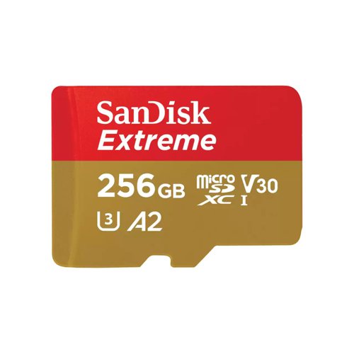 SanDisk Extreme PLUS 256GB MicroSDXC Memory Card and Adapter 8SD10367808 Buy online at Office 5Star or contact us Tel 01594 810081 for assistance