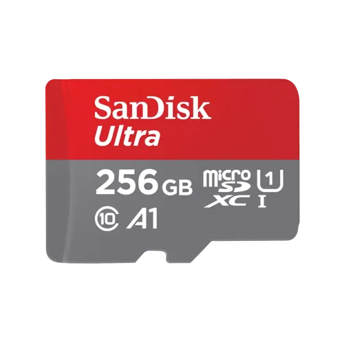 The SanDisk Ultra microSD™ UHS-I card with SD adapter gives you the freedom to shoot, save and share more than ever before. With capacities up to 1TB, our SanDisk Ultra microSD card has room for even more hours of Full HD video and delivers transfer speeds of up to 150MB/s to help you move that content fast. Ideal for Android smartphones and tablets, the card loads apps faster with A1-rated performance.