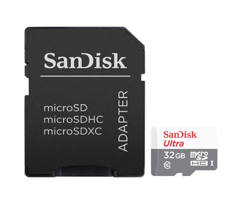 SanDisk Ultra 32GB MicroSDXC Class 10 Memory Card and Adapter