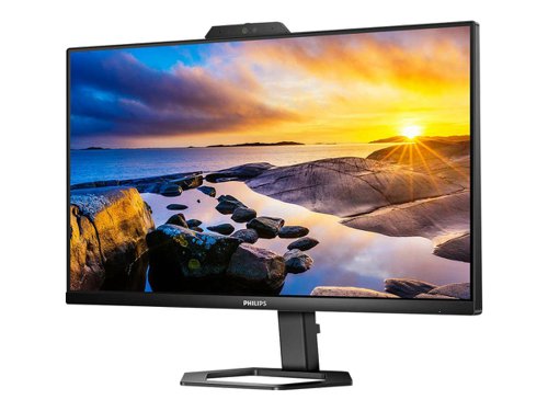 8PH24E1N5300HE | This Philips monitor is designed for the remote work environment. The integrated 5MP webcam delivers sharp images, and noise cancelling mic helps people hear you loud and clear. Windows Hello Webcam for quick access and strong security.