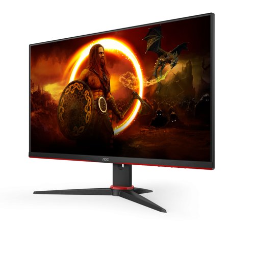 8AO24G2SPU | The AOC 24G2SPU's 165 Hz refresh rate, 1 ms MPRT and G-Sync monitor support eliminate stuttering and tearing. Its 23.8'' IPS panel with Full HD resolution delivers colour-accurate images.