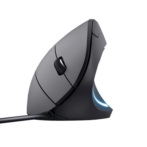 8TR22885 | All-naturalThe Verto Ergonomic Mouse’s ergonomic shape places your arm and wrist into a natural 60-degree position, reducing arm and wrist strain – so you can work more comfortably and productively.Next-level comfortA lightweight design and thumb rest further improve comfort, while a rubber coating improves grip and durability – keeping you focused and efficient.Stay in controlAn optical sensor capable of 1000 and 1600 DPI and 6 buttons – 2 main, 2 side, a DPI button, and a scrollwheel – give you better control and increase accuracyEasy and stylishA 1.5m USB cable offers easy plug-and-play capability and plenty of freedom of movement. Additionally, a blue LED gives your work setup a sleek, stylish – yet subtle – vibe.
