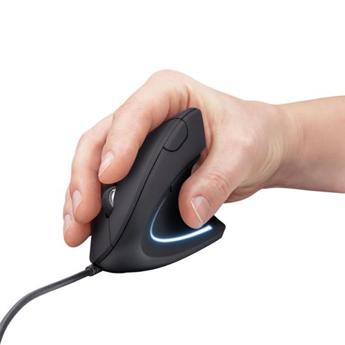 All-naturalThe Verto Ergonomic Mouse’s ergonomic shape places your arm and wrist into a natural 60-degree position, reducing arm and wrist strain – so you can work more comfortably and productively.Next-level comfortA lightweight design and thumb rest further improve comfort, while a rubber coating improves grip and durability – keeping you focused and efficient.Stay in controlAn optical sensor capable of 1000 and 1600 DPI and 6 buttons – 2 main, 2 side, a DPI button, and a scrollwheel – give you better control and increase accuracyEasy and stylishA 1.5m USB cable offers easy plug-and-play capability and plenty of freedom of movement. Additionally, a blue LED gives your work setup a sleek, stylish – yet subtle – vibe.