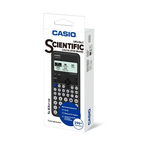 CS61550 Casio Classwiz Scientific Calculator Black FX-83GTCW-W-UT