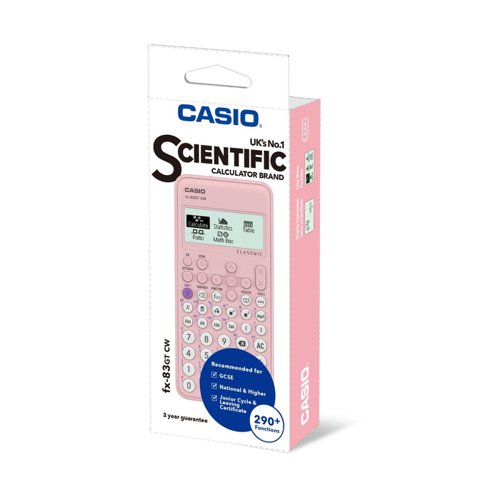CS61552 Casio Classwiz Scientific Calculator Pink FX-83GTCW-PK-W-UT