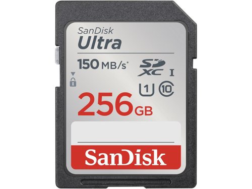 SanDisk Ultra 256GB SDXC UHS-I Class 10 Memory Card 8SD10374732 Buy online at Office 5Star or contact us Tel 01594 810081 for assistance