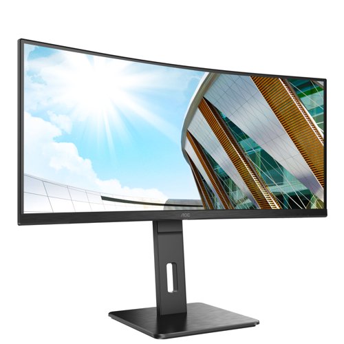 AOC CU34P2C 34 Inch 3440 x 1440 Pixels UltraWide Quad HD VA Panel HDMI DisplayPort Curved Monitor