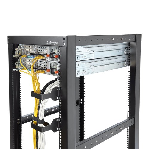 8ST10025324 | The CMHOOKMW Multi-Directional Vertical Cable Management D-ring lets you add an internal or external facing cable hook to your server rack or cabinet, to provide an organized channel for cables. This TAA compliant product adheres to the requirements of the US Federal Trade Agreements Act (TAA), allowing government GSA Schedule purchases. Constructed of high-quality steel, the cable management ring measures 2.4 x 3.9in (6 x 10cm). For flexible mounting options, the cable ring features a right-angled mounting bracket with 2 sets of mounting holes, enabling you to face the D-ring in the direction that best fits your application. Providing strain relief for attached cables, multiple cable rings can be attached to your rack where you need them for a versatile cable management solution.