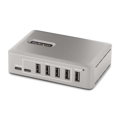 StarTech.com 10 Port USB-C Hub 8x USB-A and 2x USB-C Self-Powered with 65W Power Supply