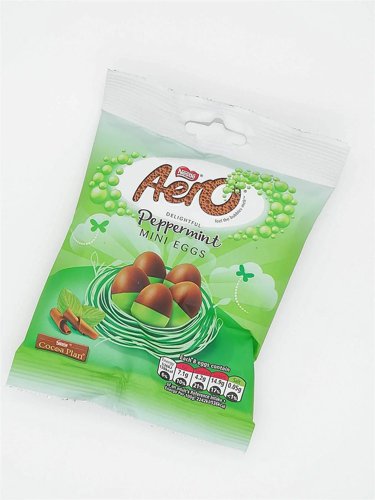 Nestle Aero Peppermint Milk Chocolate Mini Eggs Share Bag 70g 12417484