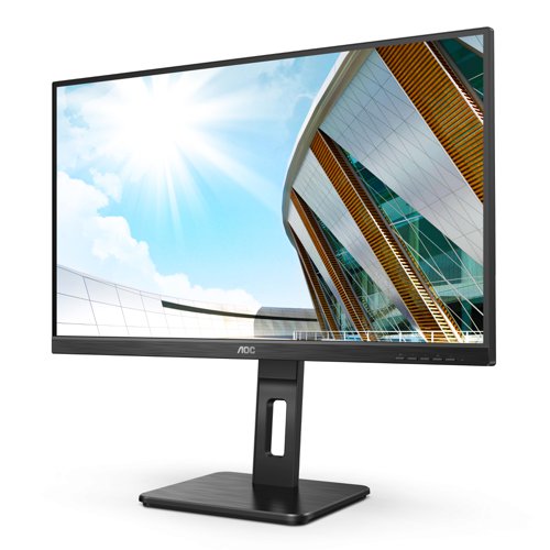 8AO24P2QM | The AOC 242P2QM is a 23.8” VA panel with FHD resolution and crisp and deep details, held in a three-side frameless chassis that you can adjust, pivot and tilt as needed for a comfortable user experience throughout long working hours. Easy on the eye with Anti-Glare, Low Blue Mode and Adaptive Sync to avoid blurriness. Essential but complete connectivity.
