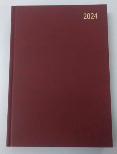 ValueX Diary A5 Week To View 2024 Burgundy - BUSA53 Burg