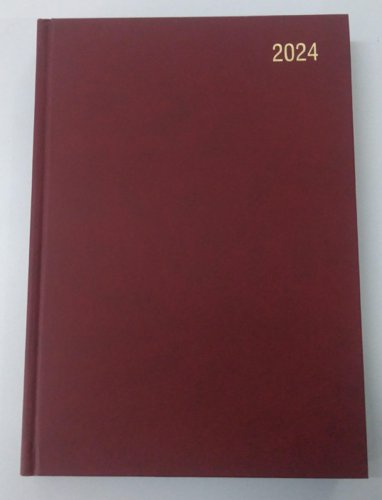 ValueX Diary A5 Day Per Page 2024 Burgundy - BUSA51 Burg