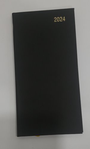 ValueX Slim Pocket Diary Week ToView 2024 Black - BUSSLIM1 Black