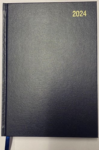 ValueX Diary A5 Day To Page Appointment 2024 Blue - OFFICEA51A Blue