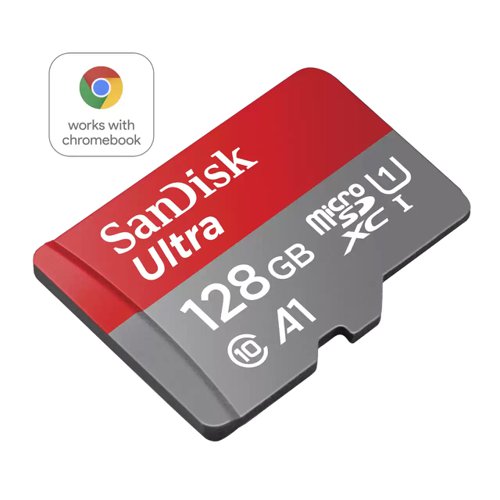 SanDisk Ultra 128GB MicroSDXC UHS-I Class 10 Memory Card for Chromebook Flash Memory Cards 8SD10375432