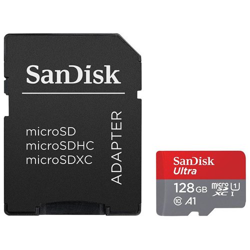 Sandisk Ultra 128GB A1 UHS-I U1 Class10 MicroSDXC Memory Card and Adapter SanDisk