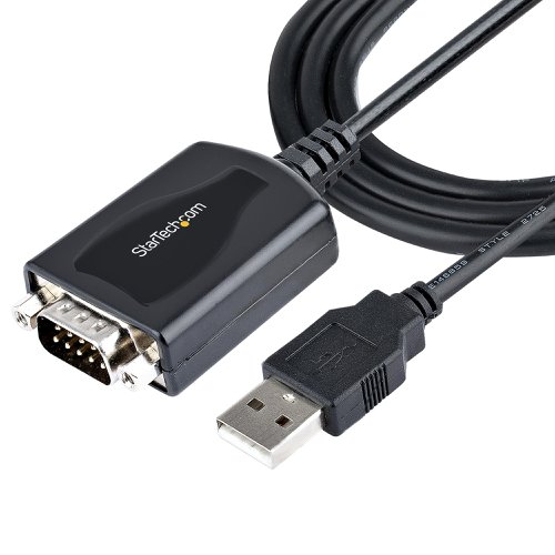 StarTech.com 3ft USB to Serial Cable with COM Port Retention DB9 Male RS232 to USB Converter