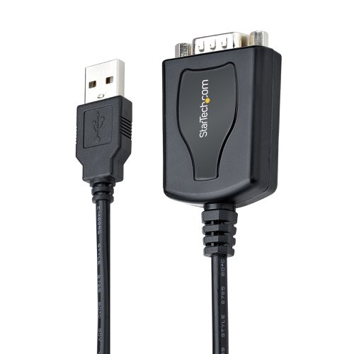 StarTech.com 3ft USB to Serial Cable with COM Port Retention DB9 Male ...