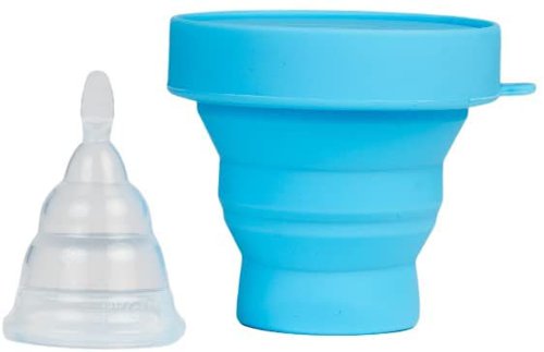 The Unicorn Cup is a unique menstrual cup which folds flat into its own storage/wash case. The menstrual cup is made from 100% medical grade silicone and the storage/wash case is made from food grade silicone. It can be used for up to 12 hours, holding up to 6 times that of a sanitary towel or tampon. The Unicorn Cup can be sterilised at the end of each cycle (using the storage/wash case and a sterilising tablet) and used repeatedly for up to 10 years. This waste-free alternative is comfortable, soft and flexible, and easy to insert and remove. Made from hypo-allergenic, Latex free, BPA free silicone, it is suitable for even those with allergies. Supplied in blue.