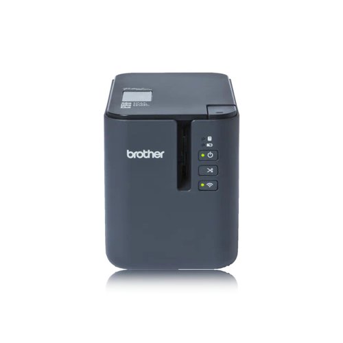 8BRPTP900WCZU1 | Create customised, durable labels in many colour combinations and widths with this feature-rich high-speed label printer. Design labels on your PC, Mac, tablet or smartphone then print using the USB or Wi-Fi. Include barcodes, logos and other images, frames and text, and link to existing data in your spreadsheet to easily print many labels at once. Advanced cutter with easy peel feature ensures efficient labelling. Optional rechargeable battery base offers a total mobile labelling solution.