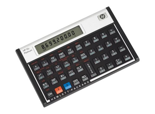 75209MV | A time-tested performer, the HP 12c has an easy-to-use layout, one-line LCD display and efficient RPN data entry. Easily calculate loan payments, interest rates and conversions, standard deviation, percent, TVM, NPV, IRR, cash flows, bonds and more. Over 120 built in functions.
