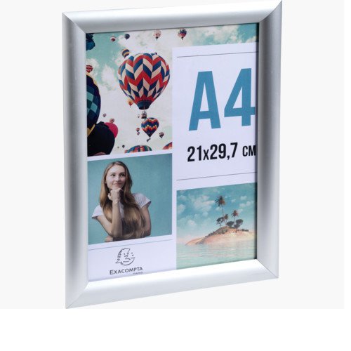 14921EX - Exacompta Wall Snap Frame Poster Holder Aluminium A4 Crystal (Pack 1) -  8494358D