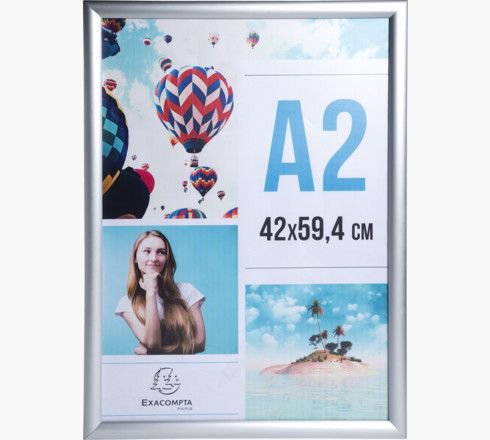 14914EX | The Exacompta aluminium wall frame allows you to display information and can be used both horizontally and vertically.The frame is opened from the front by lifting its wide bevelled aluminium edges for easy poster changing.The anti-reflective screen allows the sign to be viewed perfectly from any angle, without being obscured.It is easily fixed to the wall using the screws provided.