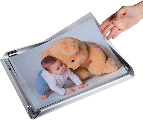 Exacompta Wall Snap Frame Poster Holder Aluminium A2 Crystal (Pack 1) -  8294358D 14914EX Buy online at Office 5Star or contact us Tel 01594 810081 for assistance
