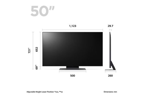 LG QNED81 50 Inch 4K Ultra HD 4 x HDMI Ports 2 x USB Ports Smart TV
